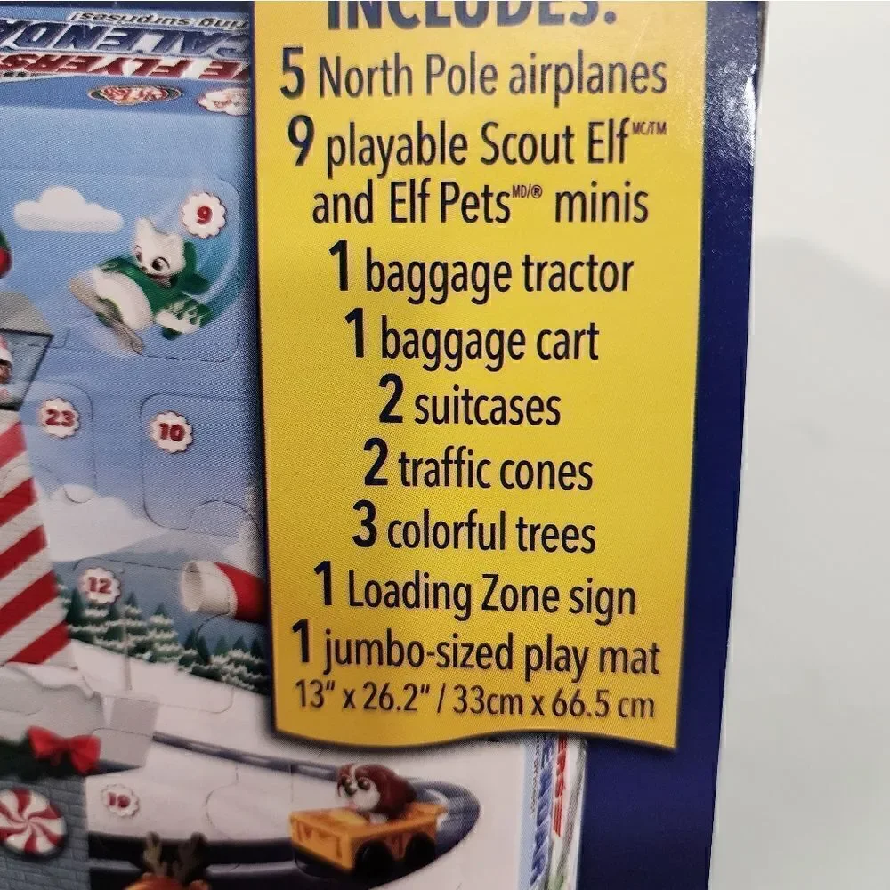 The Elf on the Shelf Festive Flyers Advent Calendar, Includes 24 mini figures